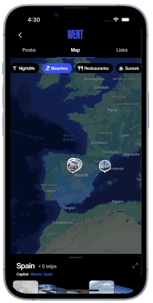 Mapa de recomendaciones