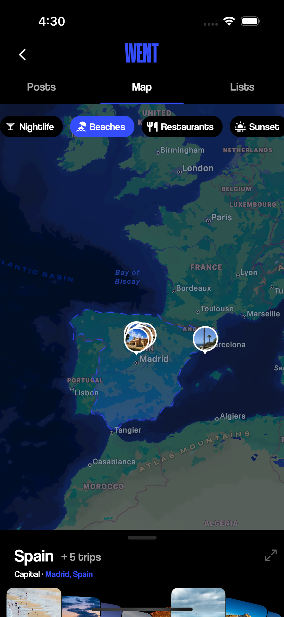 Mapa de recomendaciones