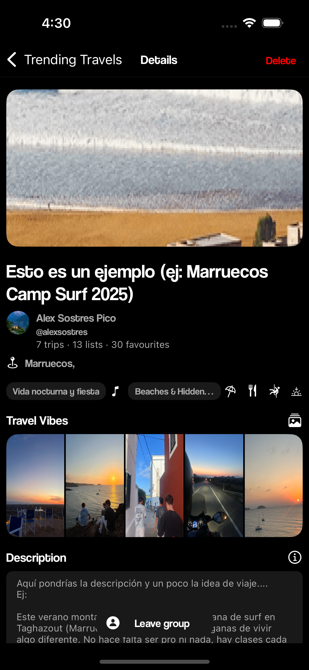 Viajes en grupo